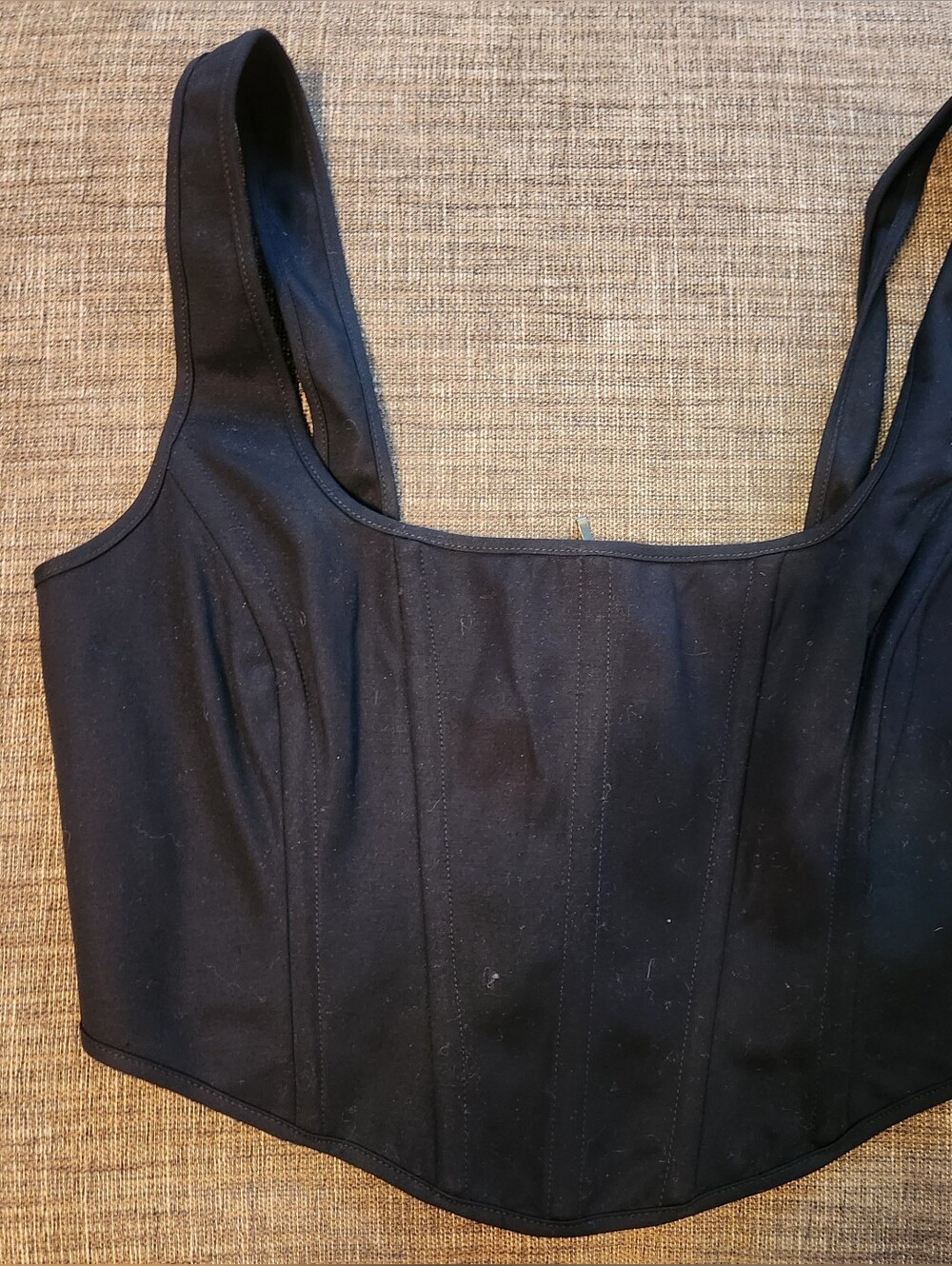 Banana Republic Black Structured Corset-Style Top, Size 6